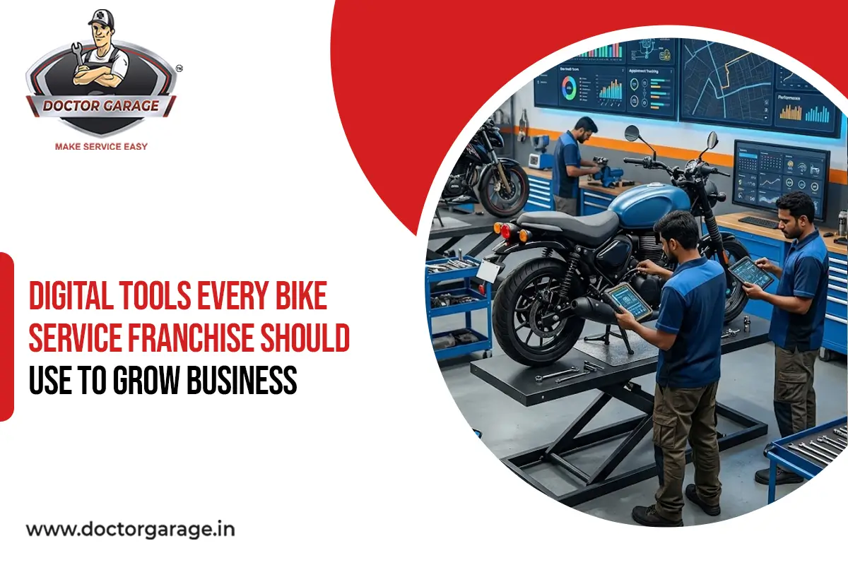Bike service franchise using digital tools